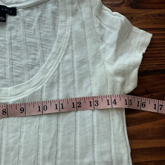Sanctuary Women's Ruby Scoop Solid Ribbed White Tee Blouse Size Small - Picture 6 of 7